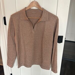 Commense Women's V-Neck Sweater in Brown